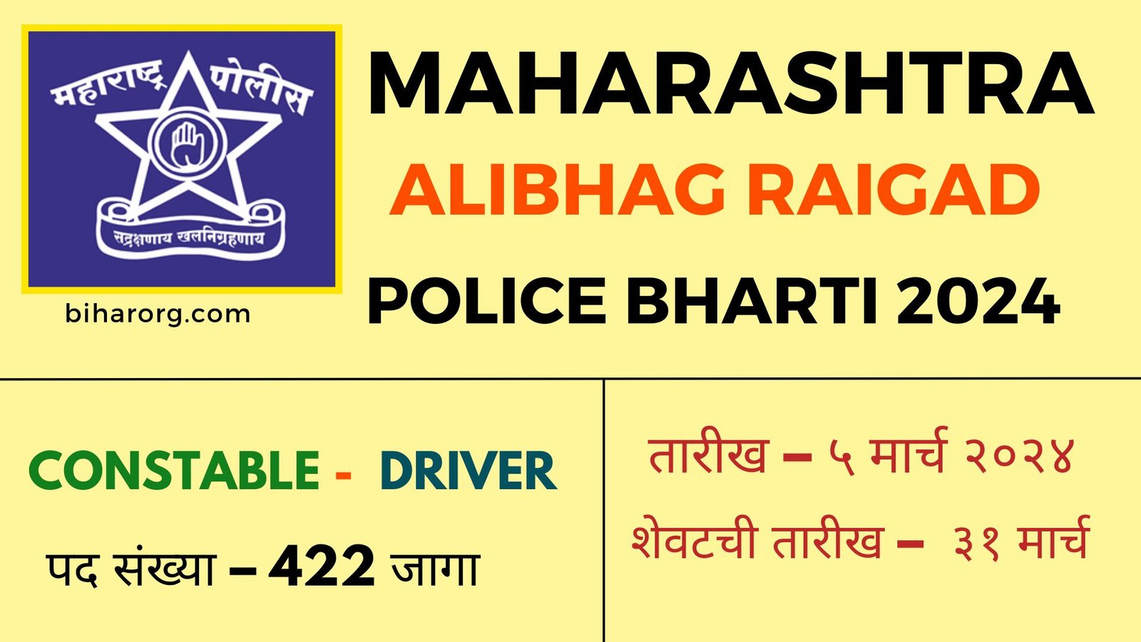 Raigad Police Bharti 2024